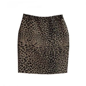 Bensoni Leopard Print Pencil Skirt